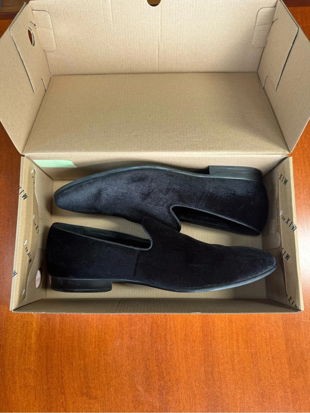 Mix No. 6 Haigen Men’s 10.5M Black Velvet Slip-On Dress Loafers w/ Box